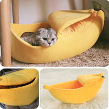 Load image into Gallery viewer, Coral fleece banana bed - Pet&#39;s Satisfaction